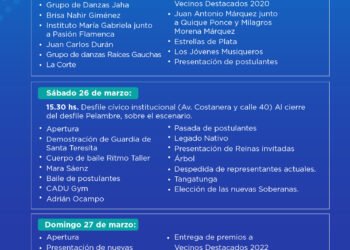 LA COSTA: Viernes, sábado y domingo de celebración con la 36ª edición de la Fiesta Nacional Aniversario de Santa Teresita