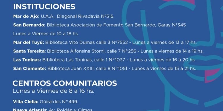 LA COSTA: En el Partido de La Costa se ofrecen puntos digitales para completar el censo digital