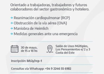 LA COSTA: Se brindará una capacitación gratuita sobre Primeros Auxilios para prestadores turísticos
