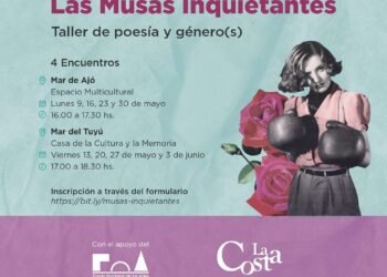 LA COSTA: Se brindarán talleres gratuitos de poesía y géneros en Mar de Ajó y Mar del Tuyú