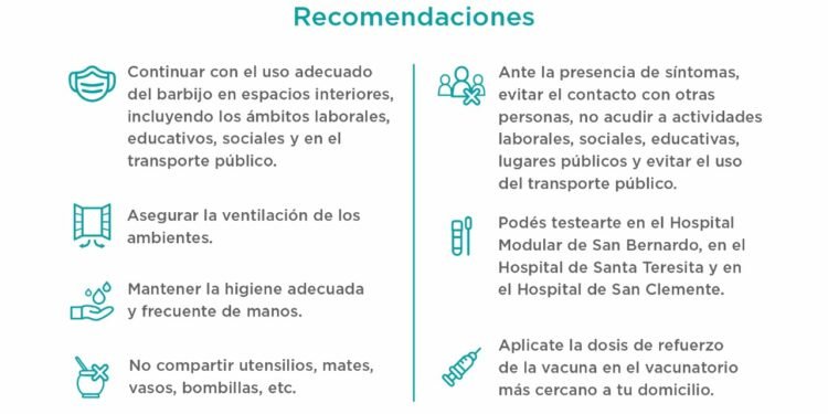 LA COSTA: Recomendaciones para continuar con los cuidados sanitarios ante el Covid-19 y otras enfermedades respiratorias agudas