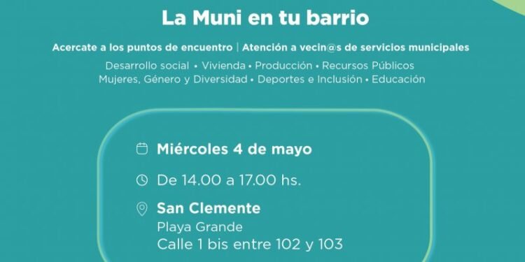 LA COSTA: La Muni en tu Barrio llega este miércoles a San Clemente para acercar los servicios a la comunidad