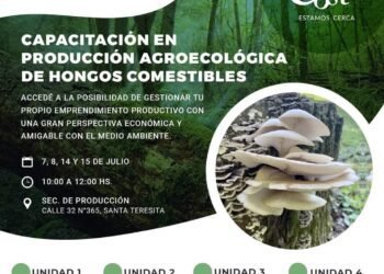 LA COSTA: Capacitación en producción agroecológica de hongos comestibles