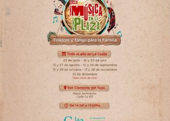 LA COSTA: Comienza en San Clemente el nuevo ciclo «Música en la Plaza», con folclore y tango para toda la familia