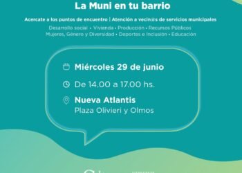 LA COSTA: La Muni en tu Barrio estará mañana miércoles en Nueva Atlantis para acercar más servicios a la comunidad