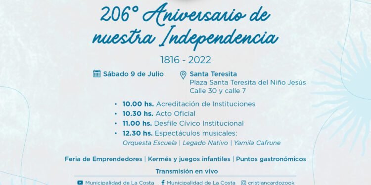 LA COSTA: Mañana sábado se celebra el Día de la Independencia con desfile y espectáculos musicales