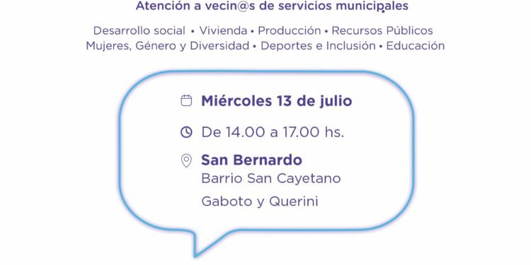 LA COSTA: La Muni en tu barrio llega este miércoles al barrio San Cayetano en San Bernardo