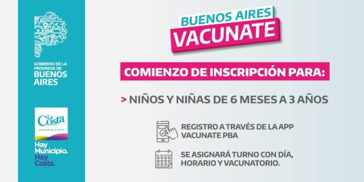 LA COSTA: Vacuna contra el Covid: comenzó la inscripción para niños y niñas hasta 3 años