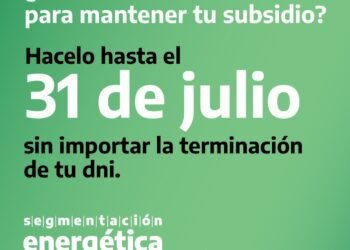 LA COSTA: Hasta el domingo 31 y sin tener en cuenta la terminación del DNI habrá tiempo para inscribirse online en la segmentación de tarifas de luz y gas