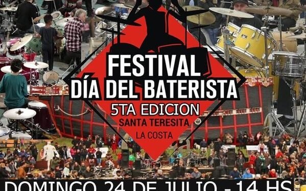 LA COSTA: Se celebrará en Santa Teresita la 5ª edición del Festival por el Día del Baterista