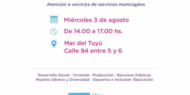 LA COSTA: La Muni en tu Barrio llega este miércoles a Mar del Tuyú para acercar mas servicios a vecinos y vecinas