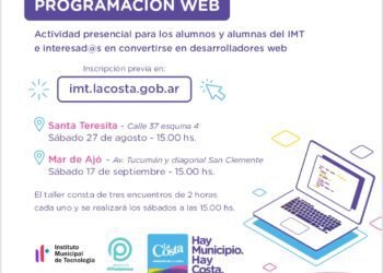 LA COSTA: El Instituto Municipal de Tecnología abrió la inscripción para un taller gratuito de programación web