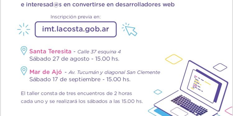LA COSTA: El Instituto Municipal de Tecnología abrió la inscripción para un taller gratuito de programación web