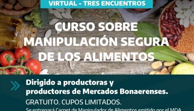 LA COSTA: Se realizará un curso virtual y gratuito sobre manipulación segura de los alimentos