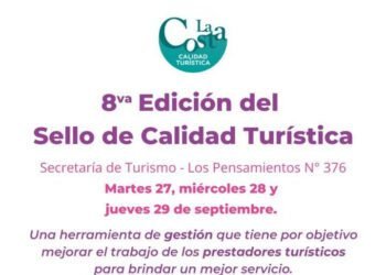 COSTA DEL ESTE: Podés inscribirte de manera online a la 8ª edición del Sello de Calidad Turística del Partido de La Costa