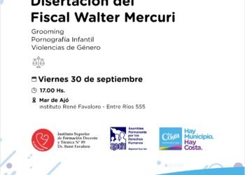 MAR DE AJO: Disertarán sobre grooming, pornografía infantil y violencias de género en el Instituto N° 89 «Dr. René Favaloro»