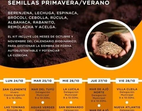 LA COSTA: Se encuentran disponibles los kits de semillas del programa “Huerta en Casa”