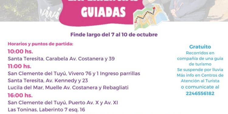 El fin de semana largo se podrá disfrutar de Experiencias Guiadas gratuitas en La Costa