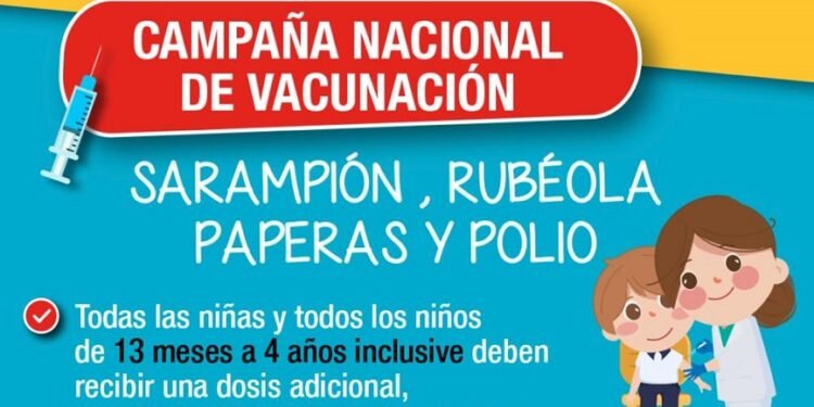LA COSTA: Avanza la campaña nacional de vacunación contra sarampión, rubéola, paperas y polio