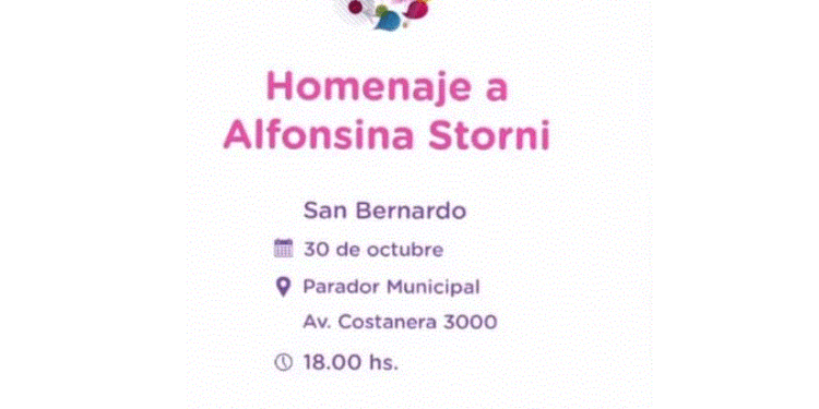 LA COSTA: Este domingo se realizará un homenaje a Alfonsina Storni en el Parador Municipal de San Bernardo