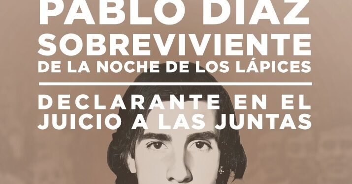 LA COSTA: Pablo Díaz, sobreviviente de La Noche de los Lápices, brindará una charla abierta en La Costa