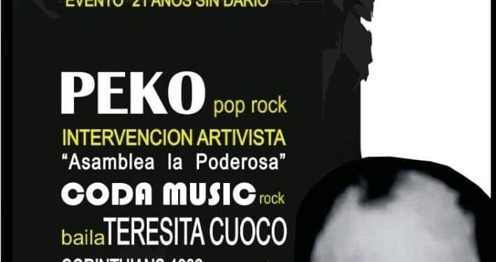 LA COSTA: 21 años de la desaparición de Darío Jerez: movilización, acto y expresiones artísticas en Santa Teresita