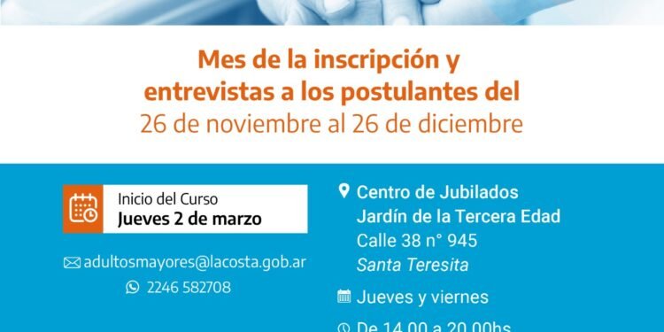 Ya está abierta la inscripción al curso gratuito de formación profesional para cuidadores domiciliarios