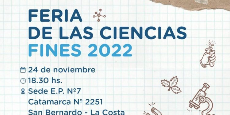 SAN BERNARDO: Este jueves se realizará la Feria de las Ciencias FinEs 2022 en la Escuela Primaria N° 7 de San Bernardo