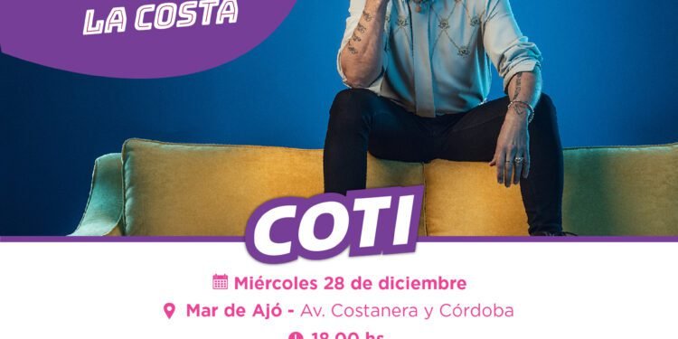 MAR DE AJÓ: Coti Sorokin abrirá con un show al aire libre las actividades de verano del Parador ReCreo