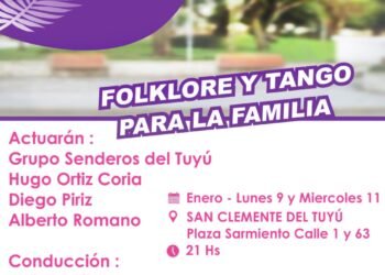 SAN CLEMENTE: Llegan las noches de tango y folclore con el ciclo “Música en la Plaza” en San Clemente