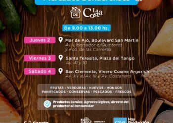 Los puestos de Mercados Bonaerenses estarán presentes en Mar de Ajó, Santa Teresita y San Clemente