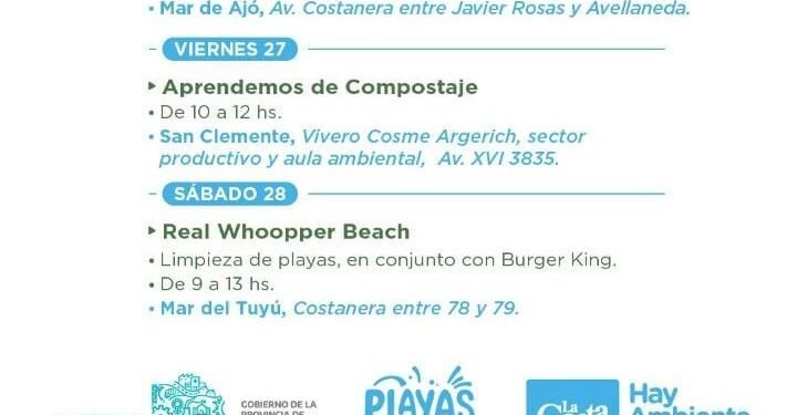 Este jueves se realizará el Festival Buen Ambiente con shows en vivo en Mar de Ajó