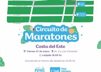 El circuito para la tercera fecha de las Maratones en Costa del Este