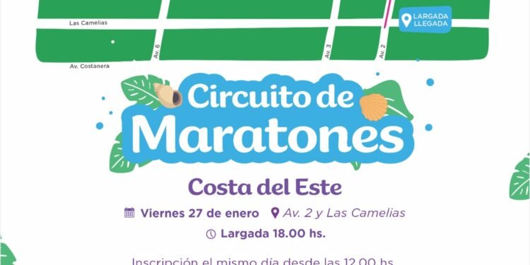 El circuito para la tercera fecha de las Maratones en Costa del Este