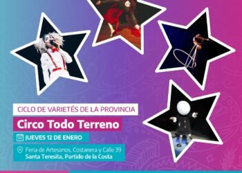Hoy jueves llega una noche de circo al aire libre en el Paseo Costanero de Santa Teresita