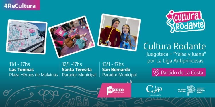 Con juegos y espectáculos infantiles, Cultura Rodante se presenta en Las Toninas, Santa Teresita y San Bernardo