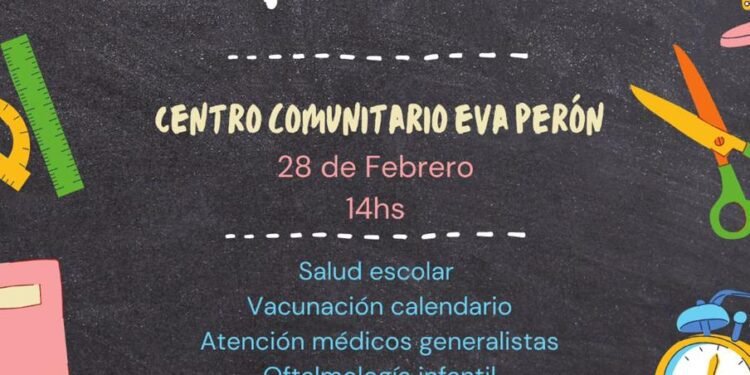 «Vuelta al cole»: con atención médica, vacunación y juegos se realizará una jornada por el inicio del ciclo lectivo