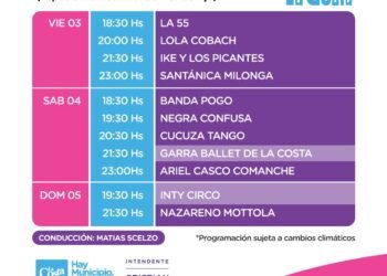 Con música en vivo, circo y danza, Experiencia La Costa llega a Mar de Ajó