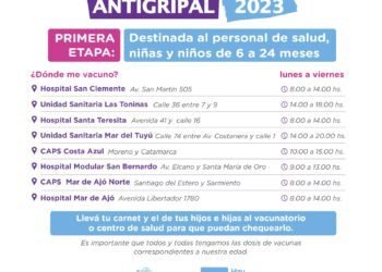 Los Centros de Vacunación en La Costa para aplicar la vacuna antigripal en una primera etapa de dosis disponibles