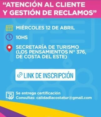 Abrió la inscripción a la jornada de capacitación sobre atención al cliente y gestión de reclamos