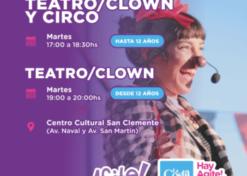 Más propuestas gratuitas de formación artística en La Costa: teatro, clown, circo y comedia musical