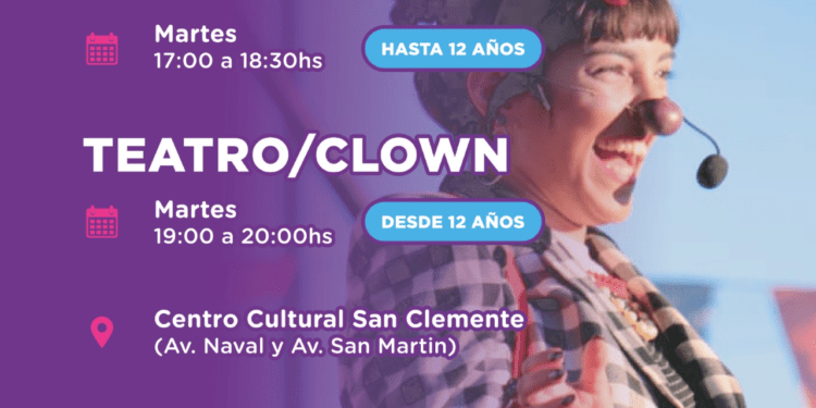 Más propuestas gratuitas de formación artística en La Costa: teatro, clown, circo y comedia musical