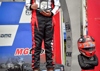 Dino Palmarochi subió al podio en la 3ª fecha del Campeonato Nacional Champion Cup de Karting