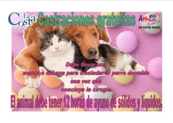 Continúa el servicio de castraciones gratuitas para caninos y felinos en La Costa