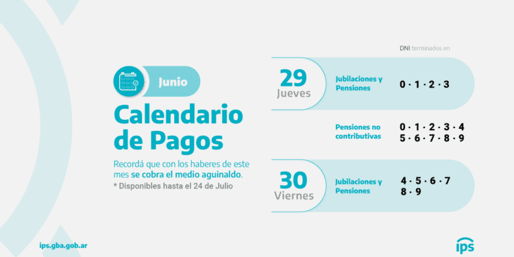 IPS PAGA EL MEDIO AGUINALDO Y HABERES DE JUNIO