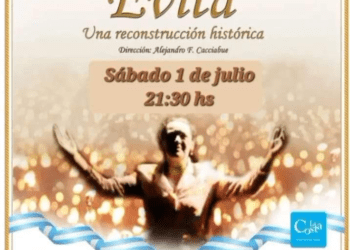 La Comedia Municipal de Teatro realizará una función de “Evita” en San Bernardo