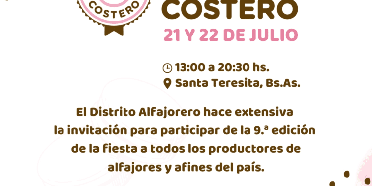 Convocan a los productores a sumarse a la 9ª Fiesta Provincial del Alfajor Costero
