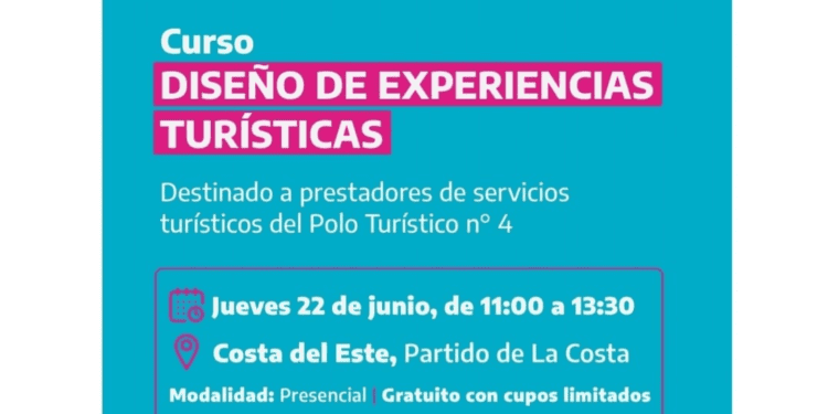 Habrá una jornada de capacitación en La Costa sobre «Diseño de Experiencias Turísticas»