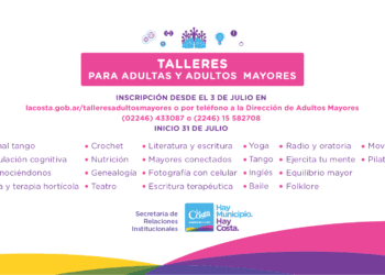 Abrió la inscripción al segundo semestre de talleres gratuitos para adultas y adultos mayores
