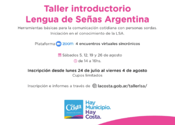 Se realizará un Taller Introductorio a la Lengua de Señas Argentina destinado a trabajadores municipales